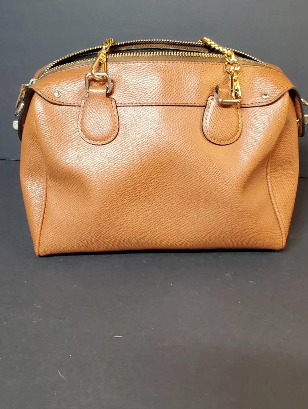 Coach x Peanuts Limited Edition Snoopy Brown Leather Satchel - Custom Gold Chain